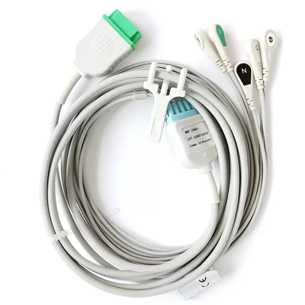 GE MARQUETTE Cable ECG, 5 Latiguillos, Tipo SNAP, 11 PINS 