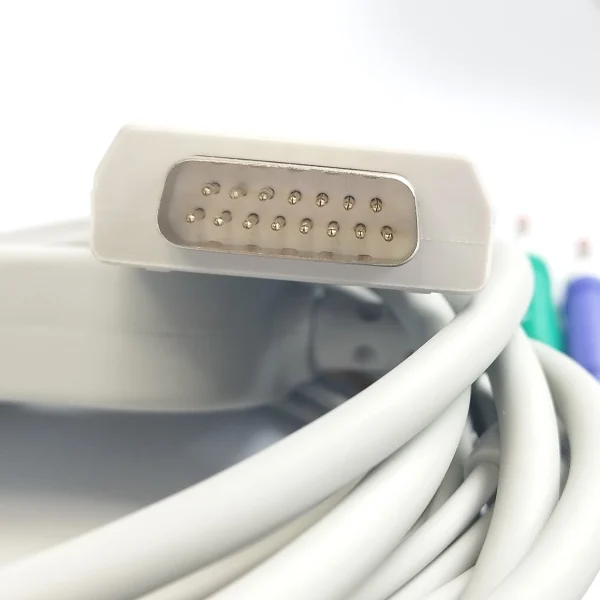 GE Cable ECG, Tipo BANANA, COMPLETO 4.0 mm, AHA - Imagen 2