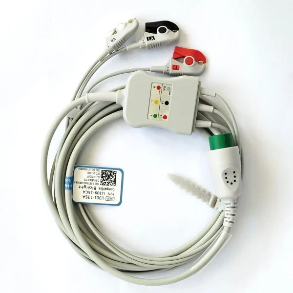BIOLIGHT Cable ECG 3 LEADS Tipo PINZA COMPLETO - Imagen 2